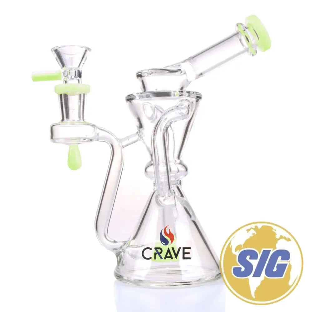 Crave Glass Circ Perc Recycler |REF: WP CRO 1331| - Green