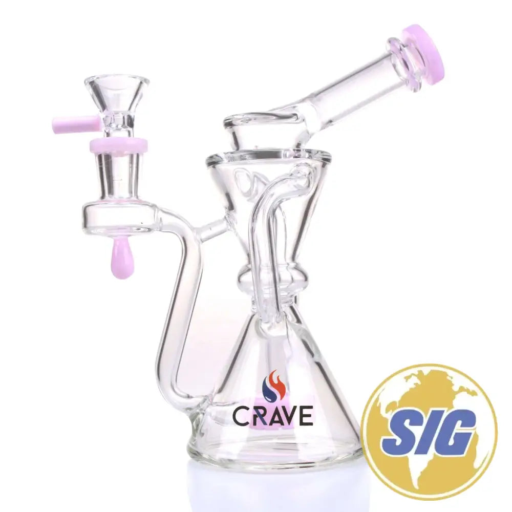 Crave Glass Circ Perc Recycler |REF: WP CRO 1331| - Pink