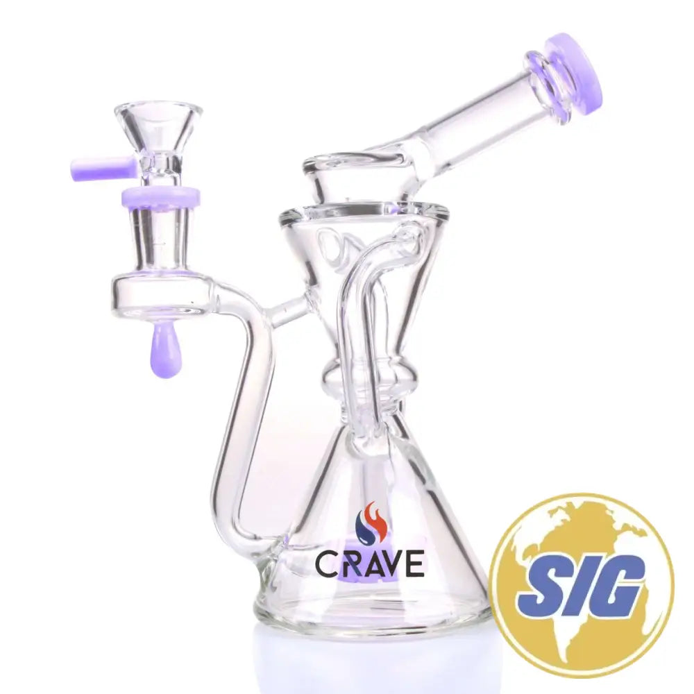 Crave Glass Circ Perc Recycler |REF: WP CRO 1331| - Purple