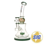 Crave Glass Circ Perc Rig |REF: C-RO 1031| - Green