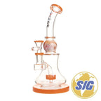 Crave Glass Circ Perc Rig |REF: C-RO 1031| - Orange