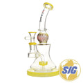 Crave Glass Circ Perc Rig |REF: C-RO 1031| - Yellow