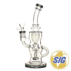 Crave Glass Colored Chamber Water Pipe | REF: C-RO 5326| - Grey