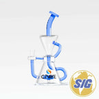 Crave Glass Colored Disc Perc |REF: WP CRO 1351| - Blue