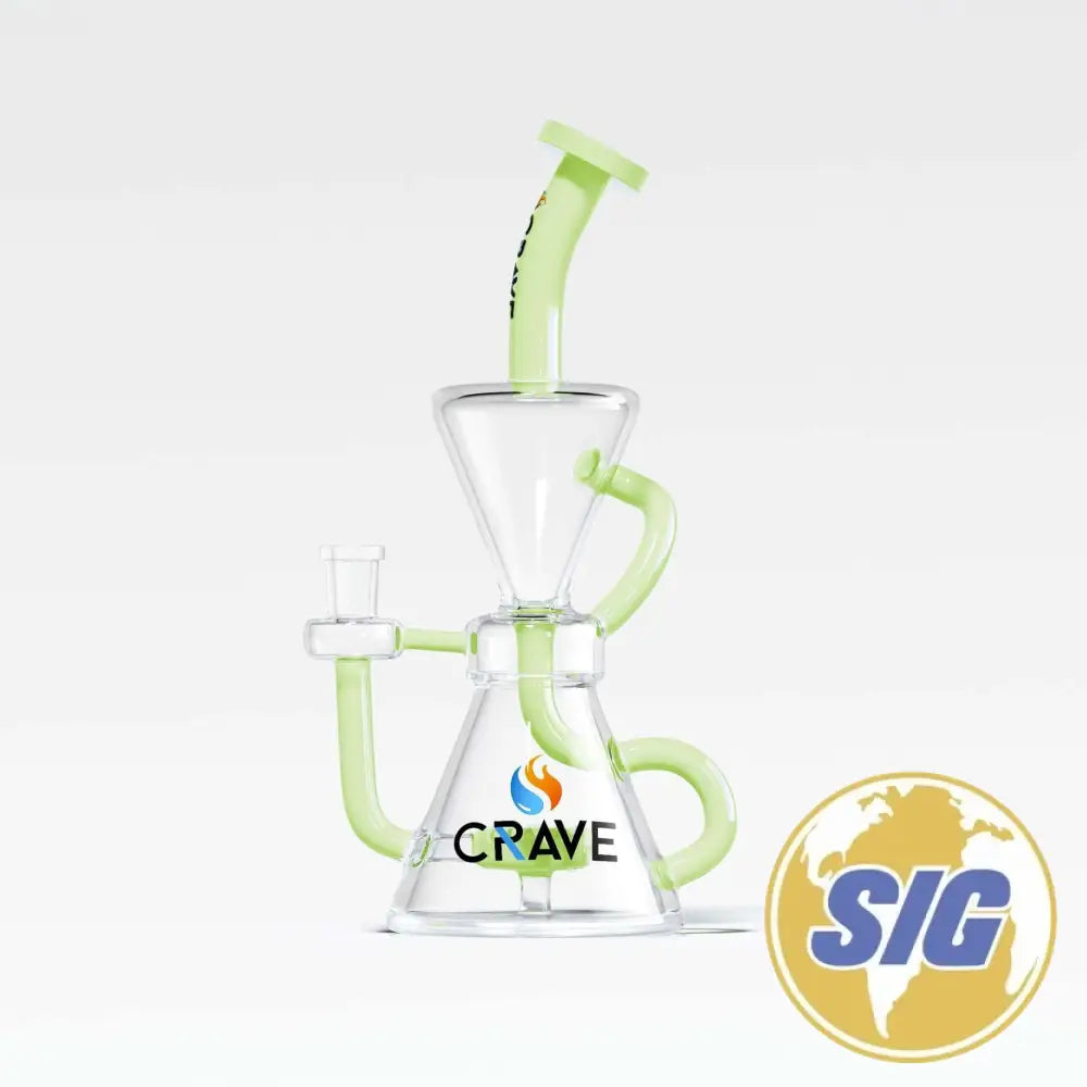 Crave Glass Colored Disc Perc |REF: WP CRO 1351| - Green