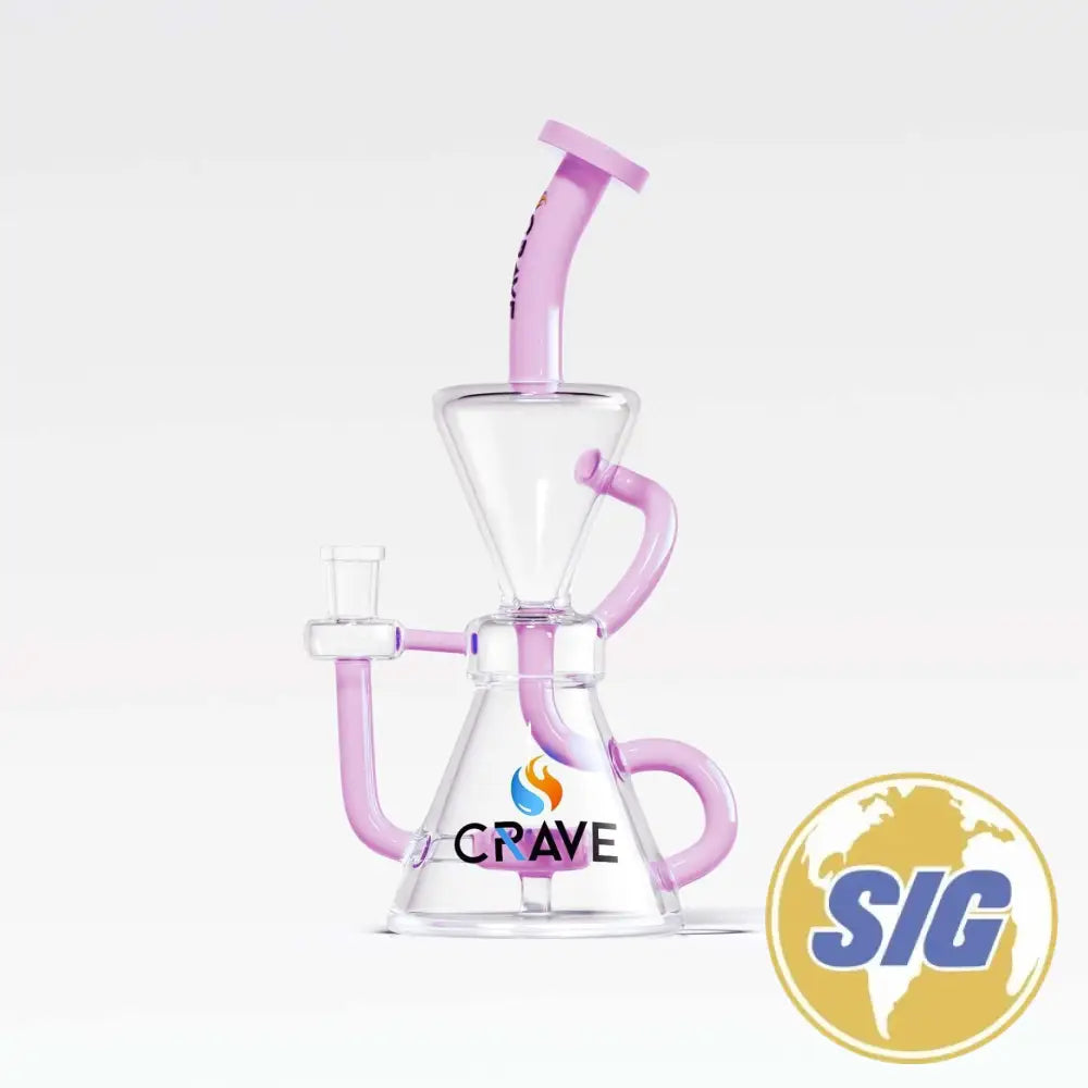 Crave Glass Colored Disc Perc |REF: WP CRO 1351| - Pink