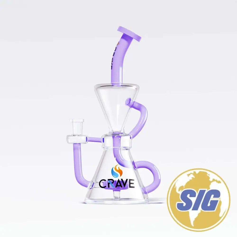 Crave Glass Colored Disc Perc |REF: WP CRO 1351| - Purple