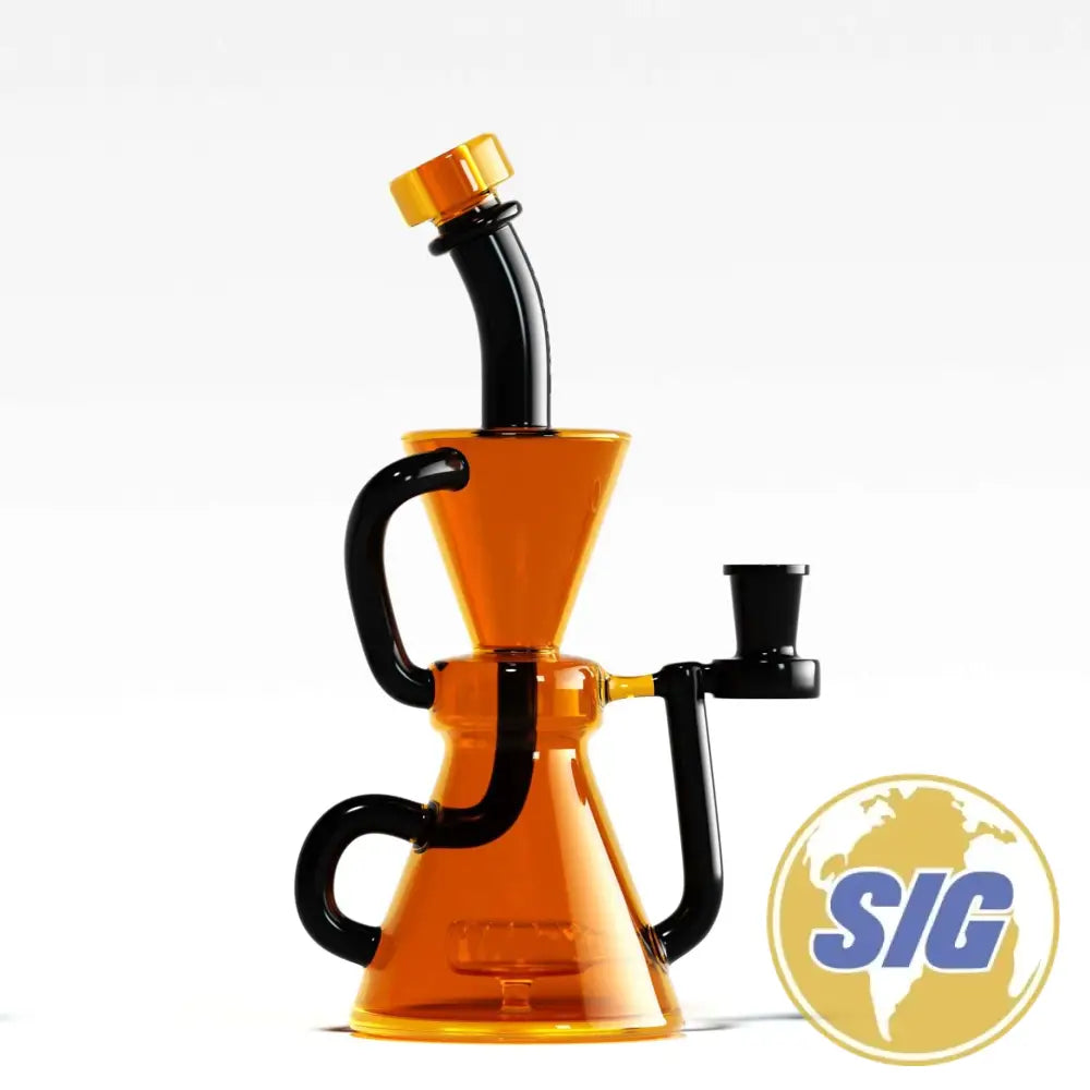 Crave Glass Colored Recycler |REF: WP CRO 1357| - Amber