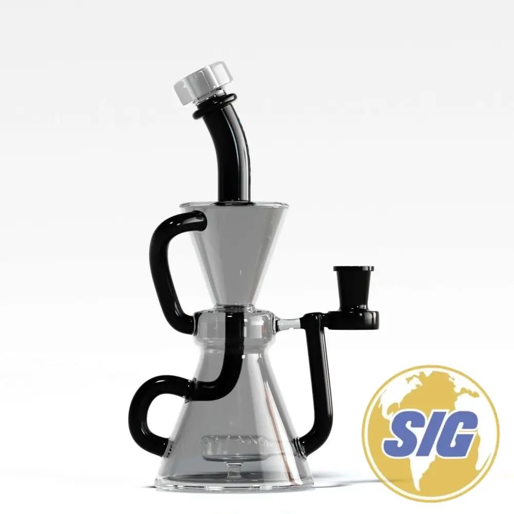 Crave Glass Colored Recycler |REF: WP CRO 1357| - Black