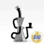 Crave Glass Colored Recycler |REF: WP CRO 1357| - Black