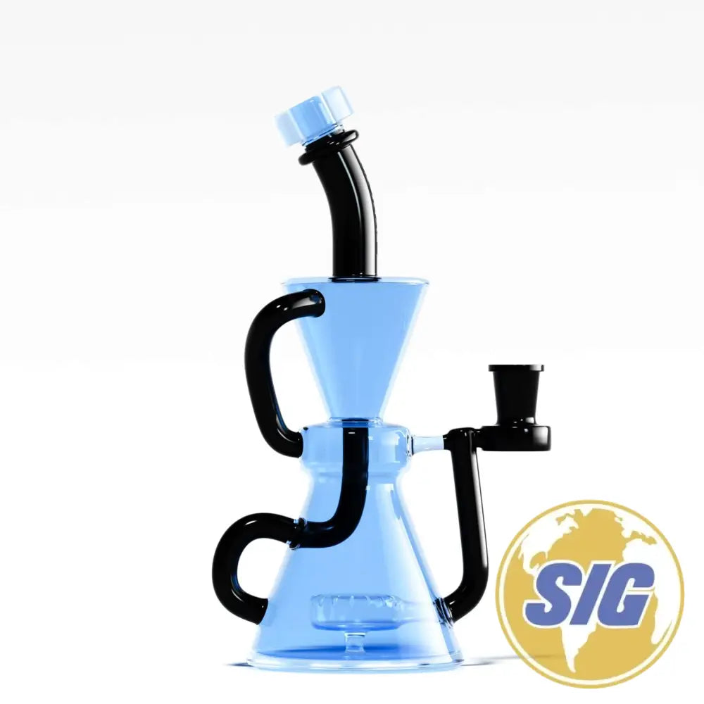 Crave Glass Colored Recycler |REF: WP CRO 1357| - Blue