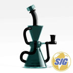 Crave Glass Colored Recycler |REF: WP CRO 1357| - Teal