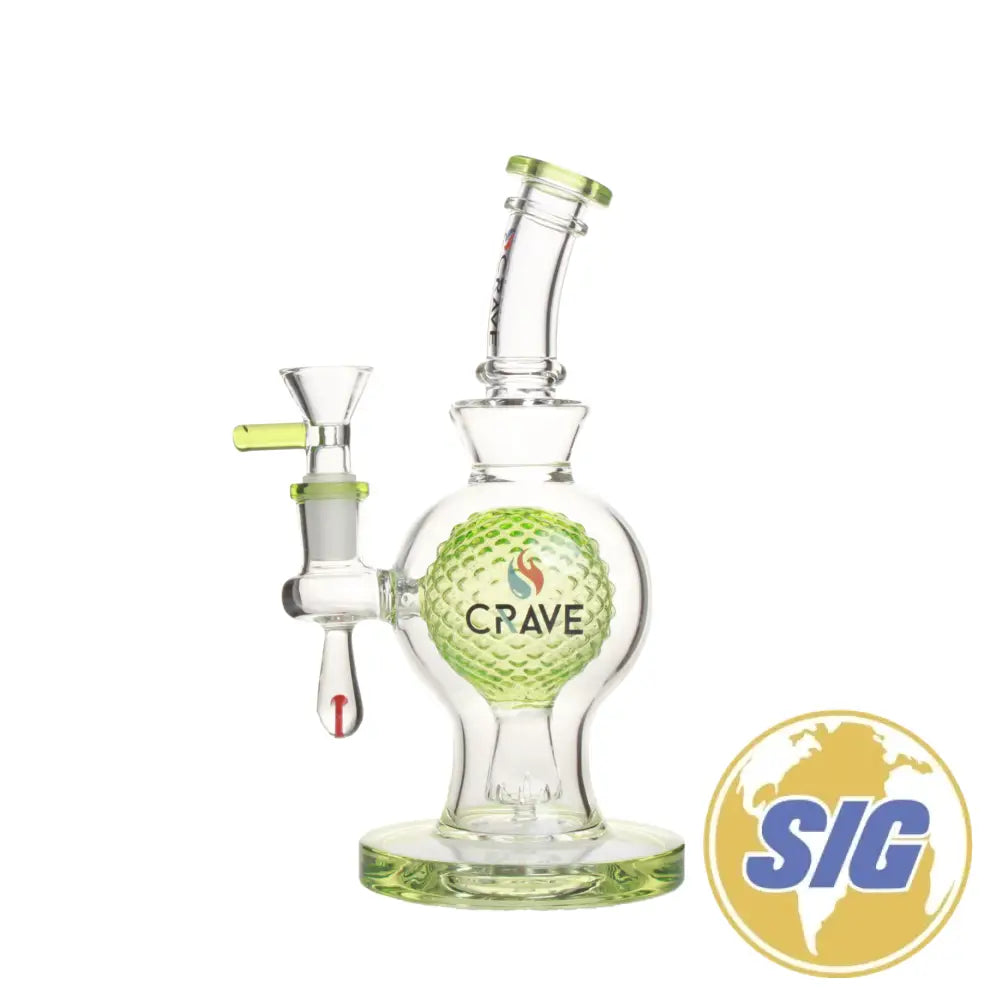 Crave Glass Disco Ball Water Pipe |REF: C-RO 1201| - Light Green