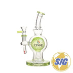 Crave Glass Disco Ball Water Pipe |REF: C-RO 1201| - Light Green