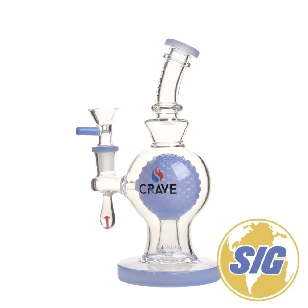 Crave Glass Disco Ball Water Pipe |REF: C-RO 1201| - Milk Blue