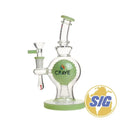 Crave Glass Disco Ball Water Pipe |REF: C-RO 1201| - Milk Green