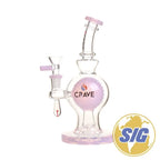 Crave Glass Disco Ball Water Pipe |REF: C-RO 1201| - Milk Pink