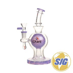 Crave Glass Disco Ball Water Pipe |REF: C-RO 1201| - Milk Purple