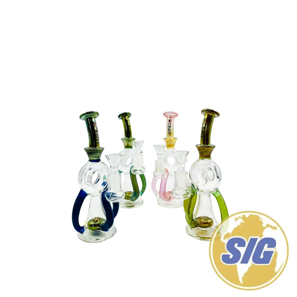 Crave Glass Donut Recycler |REF: WP CRO 1362| - Blue