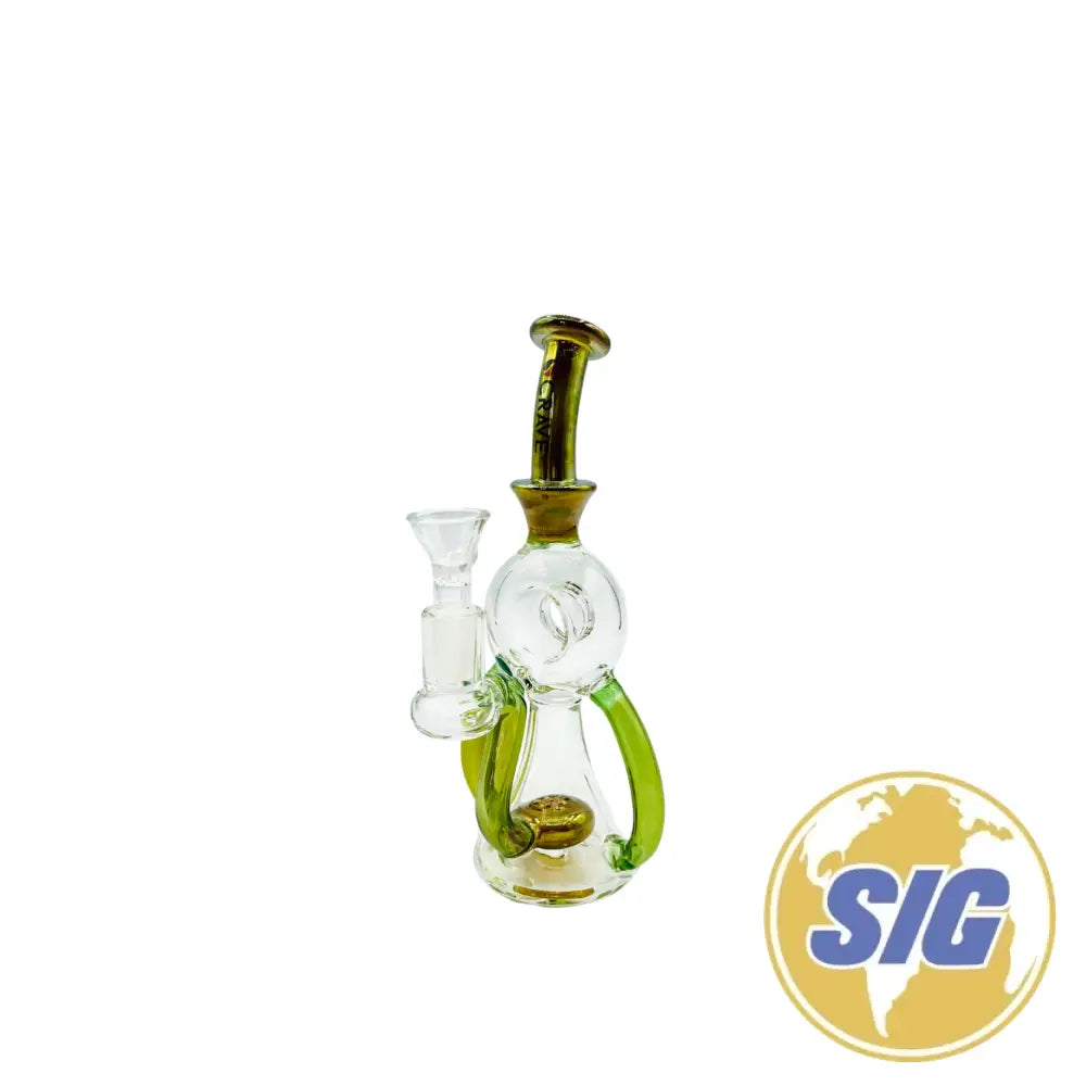 Crave Glass Donut Recycler |REF: WP CRO 1362| - Green