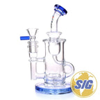 Crave Glass Double Perc Recycler |REF: WP CRO 1327| - Blue
