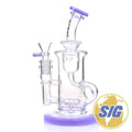 Crave Glass Double Perc Recycler |REF: WP CRO 1327| - Purple