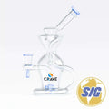 Crave Glass Hourglass Recycler |REF: WP CRO 1332| - Blue