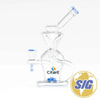 Crave Glass Hourglass Recycler |REF: WP CRO 1332| - Blue-D