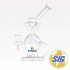 Crave Glass Hourglass Recycler |REF: WP CRO 1332| - Pink