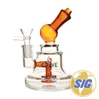 Crave Glass Long Mouthpiece Rig |REF: C-RO 1210| - Amber