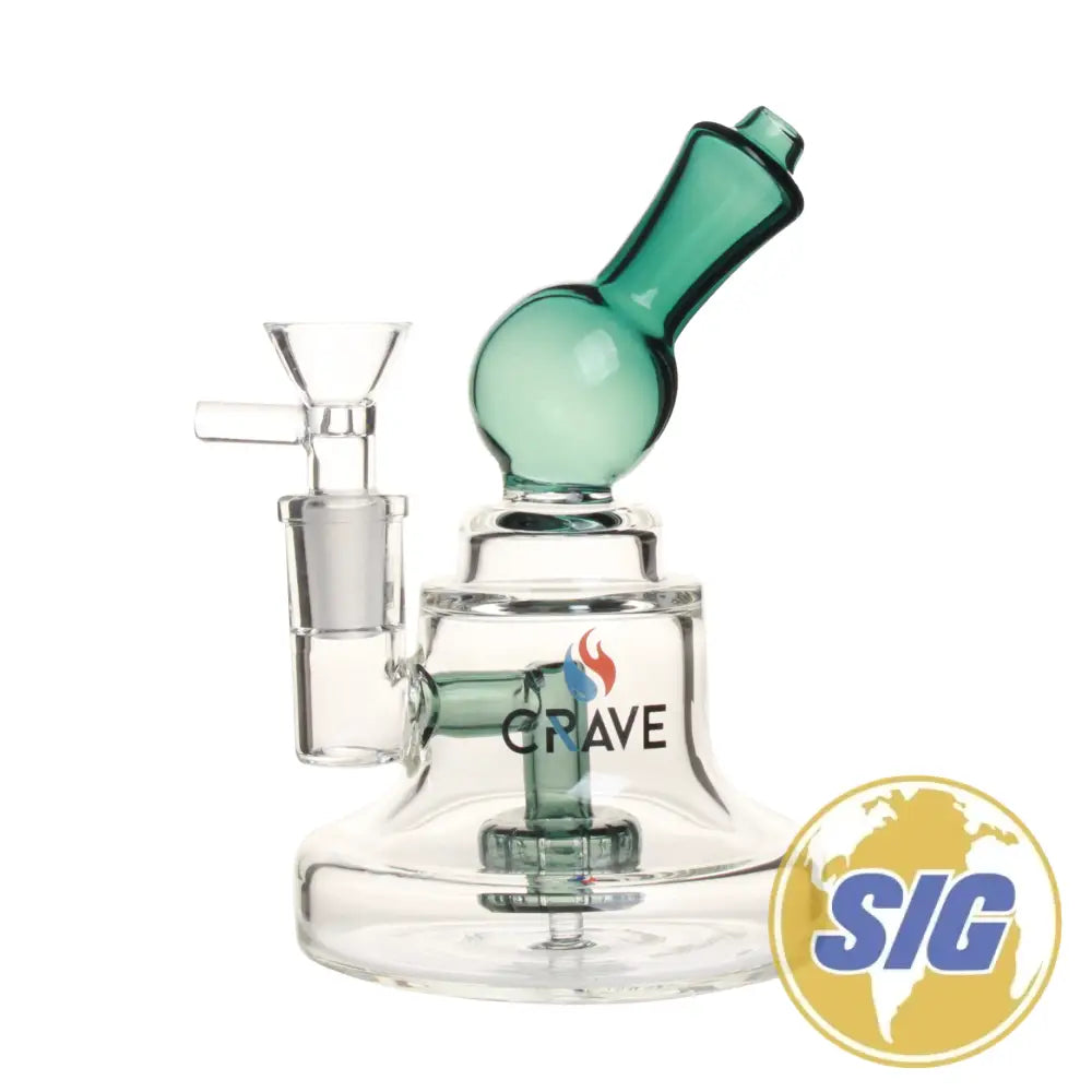 Crave Glass Long Mouthpiece Rig |REF: C-RO 1210| - Teal