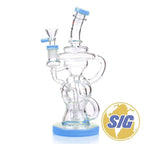 Crave Glass Matrix and Swiss Perc Recycler |REF: WP C-RO 1358| - Blue