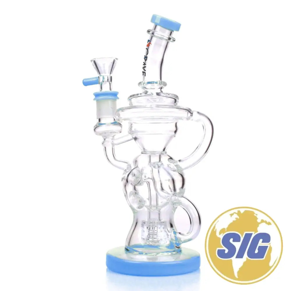 Crave Glass Matrix and Swiss Perc Recycler |REF: WP C-RO 1358| - Blue