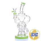 Crave Glass Matrix and Swiss Perc Recycler |REF: WP C-RO 1358| - Green
