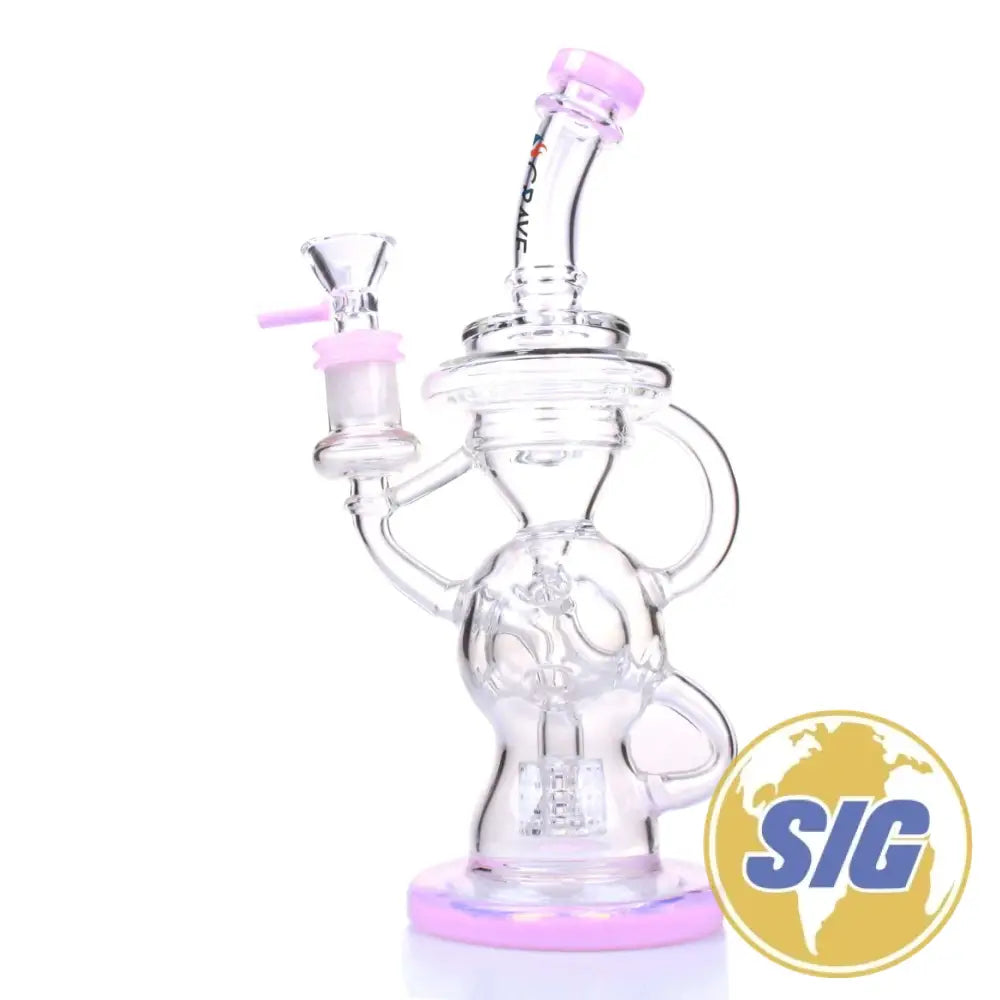 Crave Glass Matrix and Swiss Perc Recycler |REF: WP C-RO 1358| - Pink