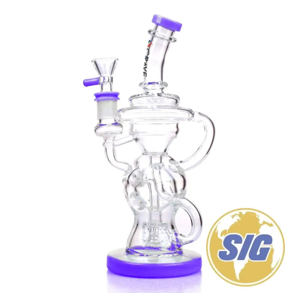 Crave Glass Matrix and Swiss Perc Recycler |REF: WP C-RO 1358| - Purple
