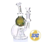 Crave Glass Metallic Sphere Recycler |REF: WP CRO 1359| - Green