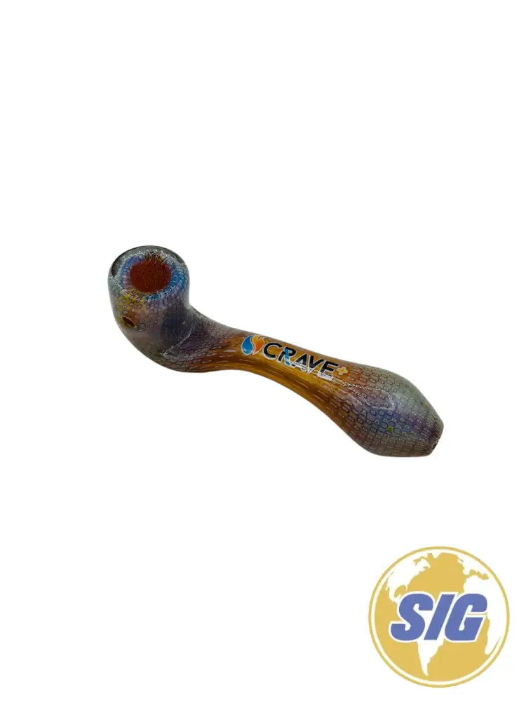 Crave Glass Patterned Sherlock Pipe |REF: HP CR 78|