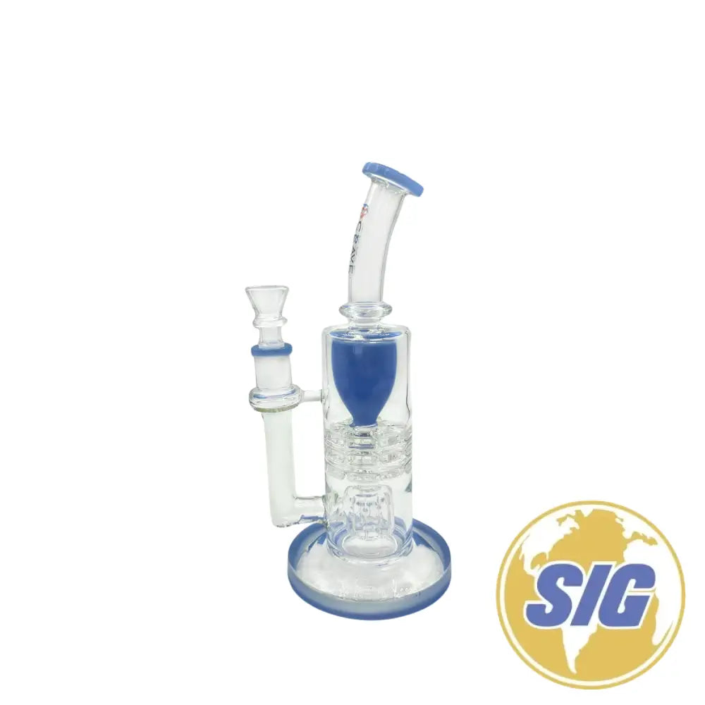 Crave Glass Stacked Perc |REF: WP CR-27| - Jade Blue