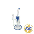 Crave Glass Stacked Perc |REF: WP CR-27| - Jade Blue
