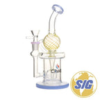 Crave Glass Swirl Water Pipe |REF: C-RO 2242| - Milk Blue