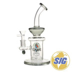 Crave Glass Waffle Water Pipe |REF: C-RO 1214| - Grey