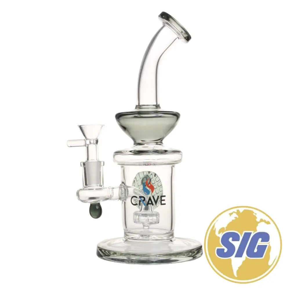 Crave Glass Waffle Water Pipe |REF: C-RO 1214| - Grey