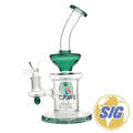 Crave Glass Waffle Water Pipe |REF: C-RO 1214| - Teal