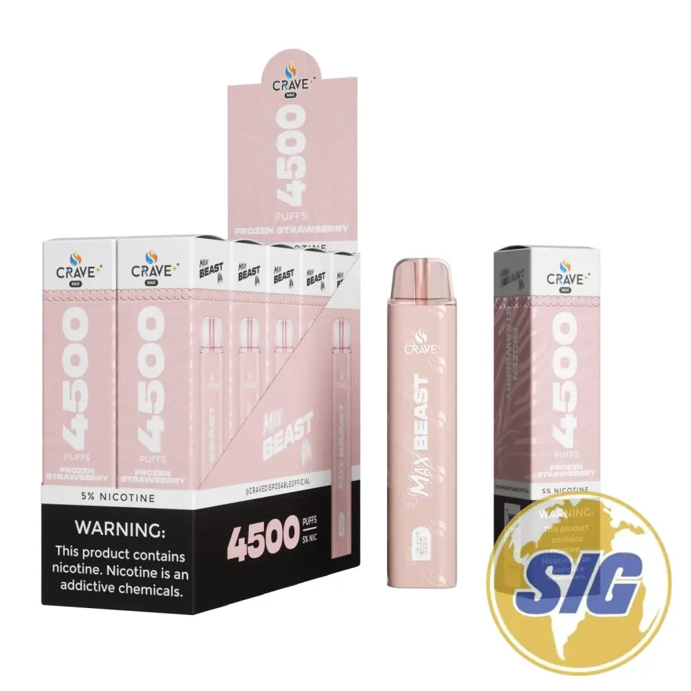 Crave Max Beast 4500 Puffs Disposable Vape - FROZEN STRAWBERRY