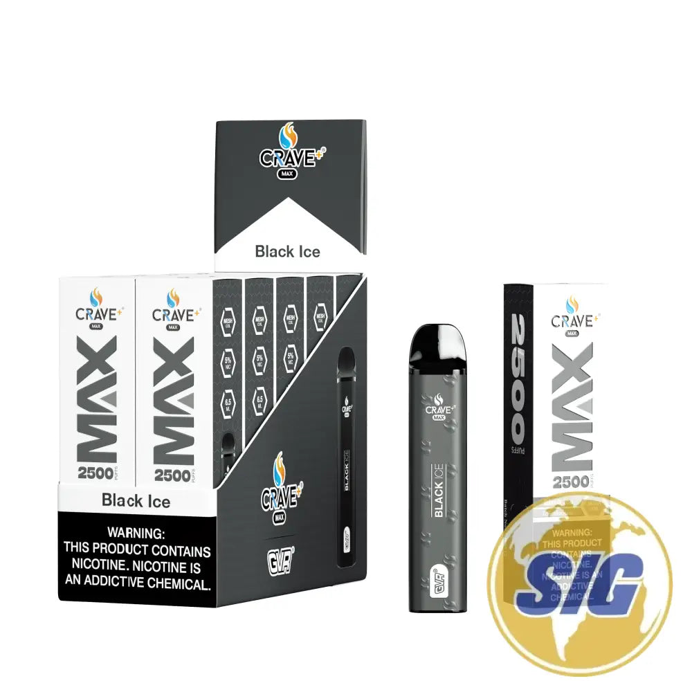 Crave Max Mesh Coil 2500 Puffs Disposable Vape - BLACK ICE