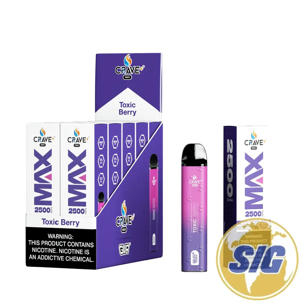 Crave Max Mesh Coil 2500 Puffs Disposable Vape - TOXIC BERRY