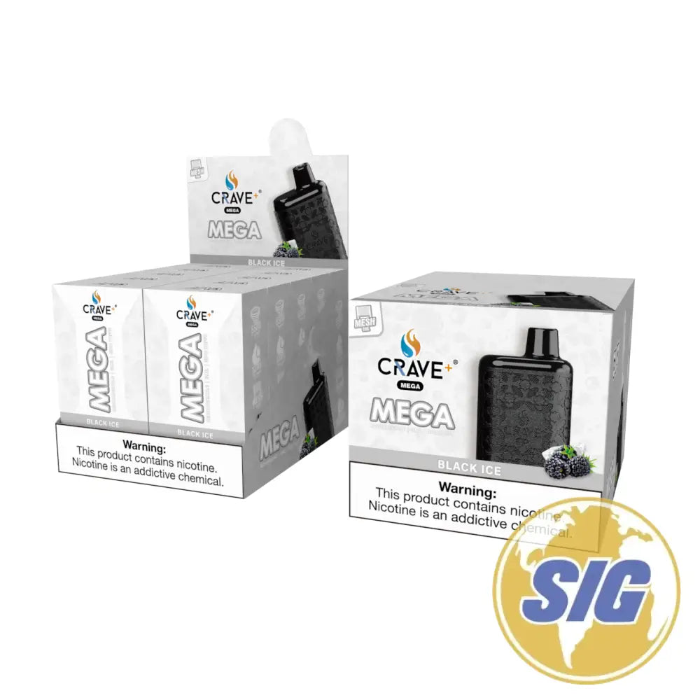 Crave Mega Leather Disposable 5500 Puffs - Black Ice