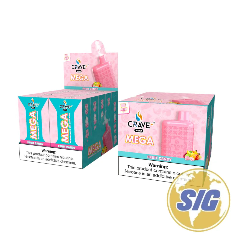 Crave Mega Leather Disposable 5500 Puffs - Fruit Candy