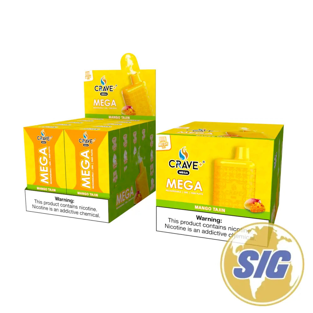 Crave Mega Leather Disposable 5500 Puffs - Mango Tajin